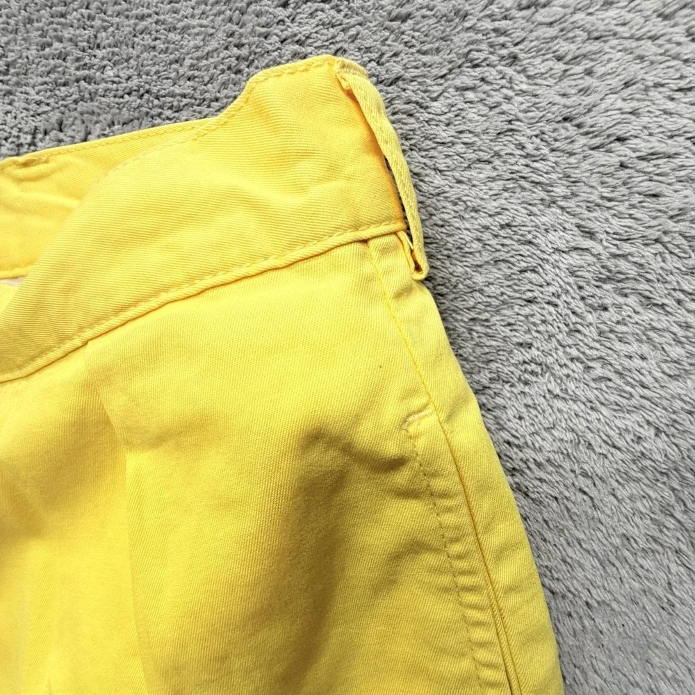 Polo Ralph Lauren Shorts Mens Measured 38x9 Yellow Chino Pleated Tyler Short